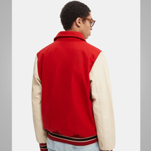 Load image into Gallery viewer, red letterman jacket