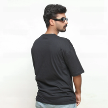 Load image into Gallery viewer, Premium Black Printed Relax Fit T-Shirt