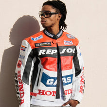 Load image into Gallery viewer, Classic Repsol Men’s Honda Motorbike Racing Jacket