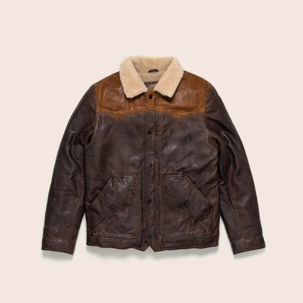 Heaven and Earth Sheep Leather Jacket 変形 Sheep skin Leather Jacket - Mens fur lined jacket – Shearling Leather