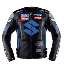 Load image into Gallery viewer, Men’s Suzuki Racing Leather Jacket