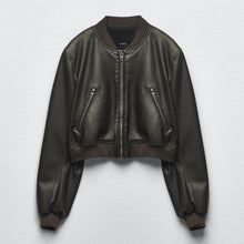 Load image into Gallery viewer, Women Black Aviator A1 Bomber Jacket
