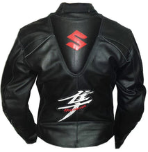 Load image into Gallery viewer, Black Suzuki Hayabusa Racing Leather Jacket