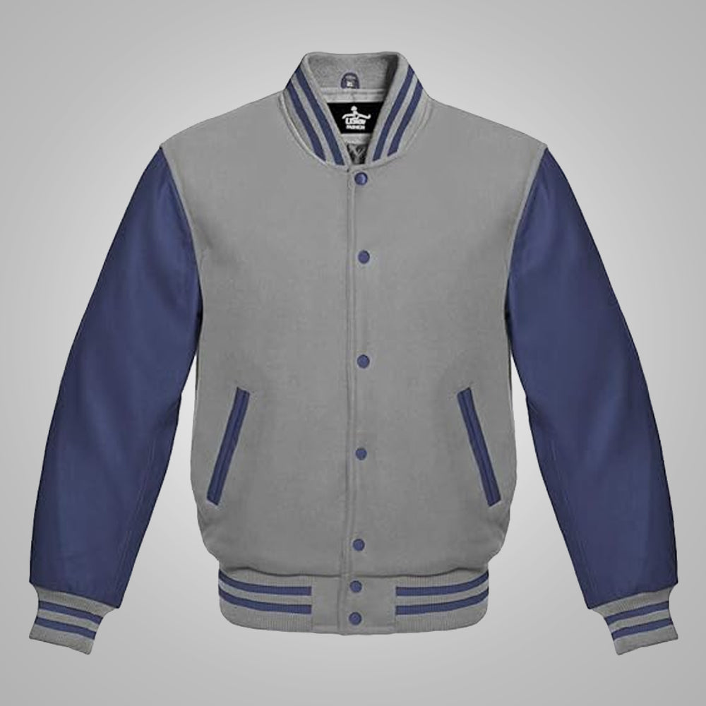 Blue varsity jacket mens orders