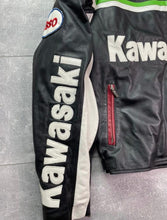 Load image into Gallery viewer, Trending Cowhide Kawasaki Motorcycle Racing Leather Jacket