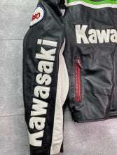 Load image into Gallery viewer, Trending Cowhide Kawasaki Motorcycle Racing Leather Jacket