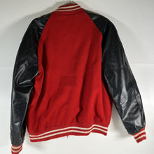 Load image into Gallery viewer, Baseball Hooded Red and Black Varsity Jacket