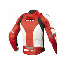Load image into Gallery viewer, Men's Suzuki Racing Cowhide Leather Jacket