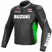 Load image into Gallery viewer, Suzuki Motorcycle Racing Leather Jacket