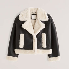 Load image into Gallery viewer, Women Aviator B3 Sheepskin Shearling Riding Leather Jacket