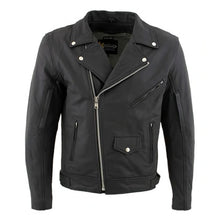 Load image into Gallery viewer, Men's 'Reaper' Matte Black Leather Moto Jacket
