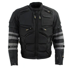 Load image into Gallery viewer, Men's 'Morph' Black and Grey Tri-Tex Armored Jacket with Removable Sleeves