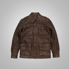 Load image into Gallery viewer, Mens Western Suede Leather Bomber Jacket