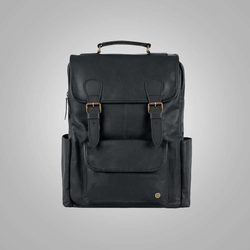 black lambskin leather backpack purse shoulder bag New Mens Black Lambskin Handmade with premium leather Classic Backpack