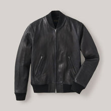 Load image into Gallery viewer, Mens Military A-1 Pilot Leather Bomber Jacket