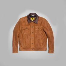 Load image into Gallery viewer, Brown Mens New Native American Western Suede Leather Jacket