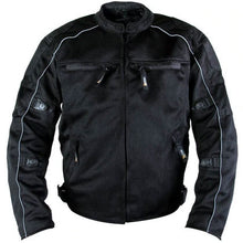 Load image into Gallery viewer, Men's 'Troubled' Black All-Weather Mesh Jacket with X-Armor Protection