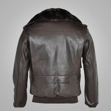 Load image into Gallery viewer, Men Brown Flying RAF A2 Cowhide Leather Flight Jacket