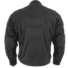 Load image into Gallery viewer, Men's 'Caliber' Black Mesh Motorcycle Jacket with X-Armor Protection