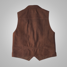 Load image into Gallery viewer, Men Brown Multi Pocket Style Leather Vest