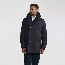 Load image into Gallery viewer, Men's Dark Navy Fleece Peacoat