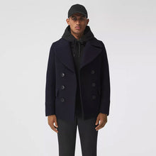 Load image into Gallery viewer, Men's Dark Blue Wool Navy Peacoat