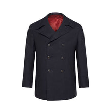 Load image into Gallery viewer, Men's Black Wool Navy Peacoat