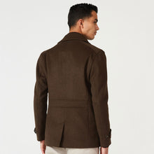 Load image into Gallery viewer, Men's Brown Fleece peacoat