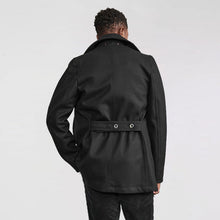 Load image into Gallery viewer, Men's Black Wool Peacoat