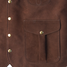 Load image into Gallery viewer, Men Brown Multi Pocket Style Leather Vest