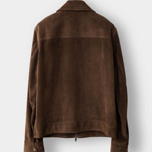 Load image into Gallery viewer, MEN'S TAN BROWN SUEDE GENUINE LEATHER BOMBER JACKET