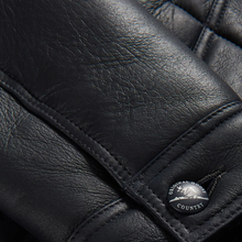 Load image into Gallery viewer, New Men Black Sheepskin Real Shearling Leather B3 Bomber Flying Trucker Jacket