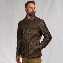 Load image into Gallery viewer, Mens Western Suede Leather Bomber Jacket
