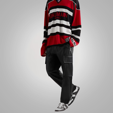 Load image into Gallery viewer, Black leather Sheep skin skinny leather jeans pant