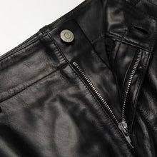 Load image into Gallery viewer, Mens New Real Black Fashion Leather Pant