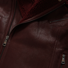 Load image into Gallery viewer, Real Brown Sheepskin Shearling B3 Aviator Leather Bomber Flying Jacket for Men