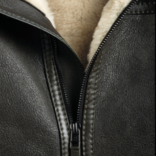 Load image into Gallery viewer, Women B3 Flying RAF Aviator Real Fur Leather Bomber Jacket