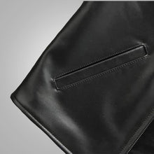 Load image into Gallery viewer, Mens Black Sheepskin Cowboy Genuine Leather Vest