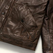 Load image into Gallery viewer, Mens Chocolate Brown Western Suede Leather Bomber Jacket