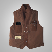 Load image into Gallery viewer, Men Brown Multi Pocket Style Leather Vest