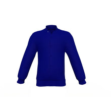 Load image into Gallery viewer, Navy Varsity Letterman Jacket with Navy Sleeves - Shearling leather