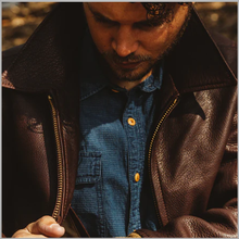 Load image into Gallery viewer, Men A2 Bomber Flying RAF Aviator Sheepskin Leather Jacket