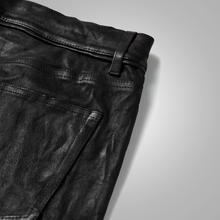 Load image into Gallery viewer, Men's  Fashion Black Cowhide Leather Biker Pant