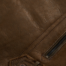 Load image into Gallery viewer, Men's B3 Real Brown Sheepskin Shearling Aviator Leather Bomber Flying Jacket