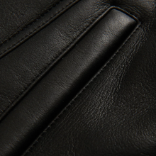 Load image into Gallery viewer, Men's Black B3 Shearling Real Sheepskin Leather Trucker Flying Jacket