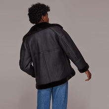 Load image into Gallery viewer, LAUREN FAUX FUR SHEARLING BIKER JACKET