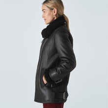 Load image into Gallery viewer, SHEARLING BRIANNA BIKER JACKET