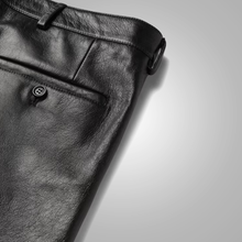 Load image into Gallery viewer, Mens Black Leather Shorts