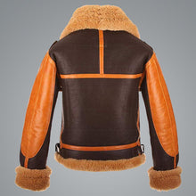 Load image into Gallery viewer, Aviator Sheepskin RAF Men B3 Shearling Bomber Leather Jacket