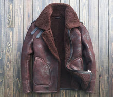 Load image into Gallery viewer, B3 Bomber sheepskin leather shearling wool jackets